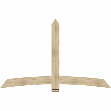 Ekena Millwork Bellingham Rough Sawn Timber Gable Bracket, Douglas Fir, 84"W x 53"H x 2"D x 6"F, 15/12 Pitch GBW084X53X0206BEL00RDF